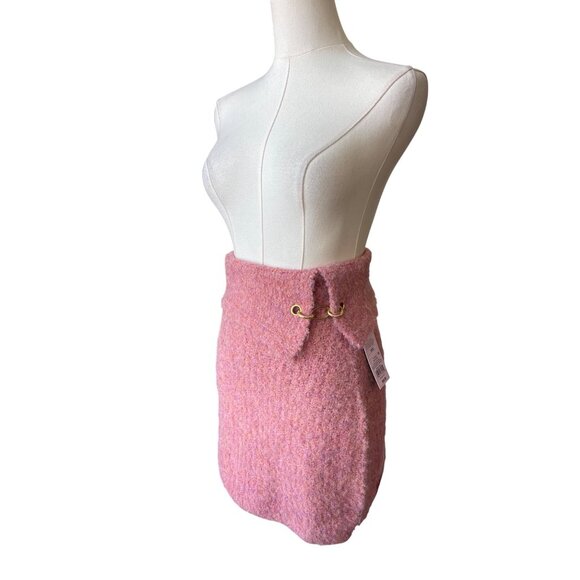 Wild Fable Micro Mini Pink Skirt Size XXS NWT Fuzzy Y2K Preppy Twee Coquette - Picture 4 of 9